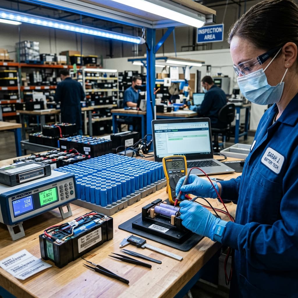 Battery inspection at US facility